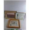Image 1 : (2) Framed Wall Art Prints 16" x 13", 18" x 14", Framed Palliser Institute Diploma 14" x 12"