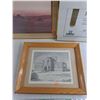 Image 4 : (2) Framed Wall Art Prints 16" x 13", 18" x 14", Framed Palliser Institute Diploma 14" x 12"