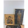 Image 2 : (2) Framed Orthodox Icons, Various Wall Decor - Size 15" x 12" up to 17" x 13" , Cannot Ship