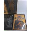 Image 4 : (2) Framed Orthodox Icons, Various Wall Decor - Size 15" x 12" up to 17" x 13" , Cannot Ship