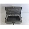 Image 2 : Vintage Metal Cash/ Security Box 6" x 12" x 7" , No Key