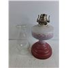 Image 4 : 19" Kerosene Lamp with Glass Shade, Pickup Only