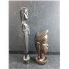 Image 4 : (2) Tribal African Wood Carvings 14" & 9"