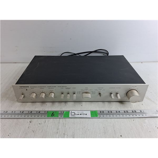 Hitachi Stereo Control Amplifier HCA6500 - Powers On, As Is, 17" x 10" x 3"