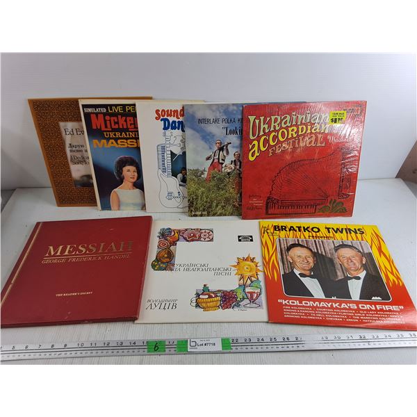 Various Vinyl Records - Bratko Twins, Ukrainian Accordion Festival, Dance Party