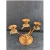 Image 2 : Footed Glass Candy Dish 7" x 6", Copper Candle Holder