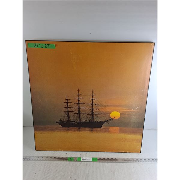 *A Sailboat at Sunset Wall Art Print - Pickup Only