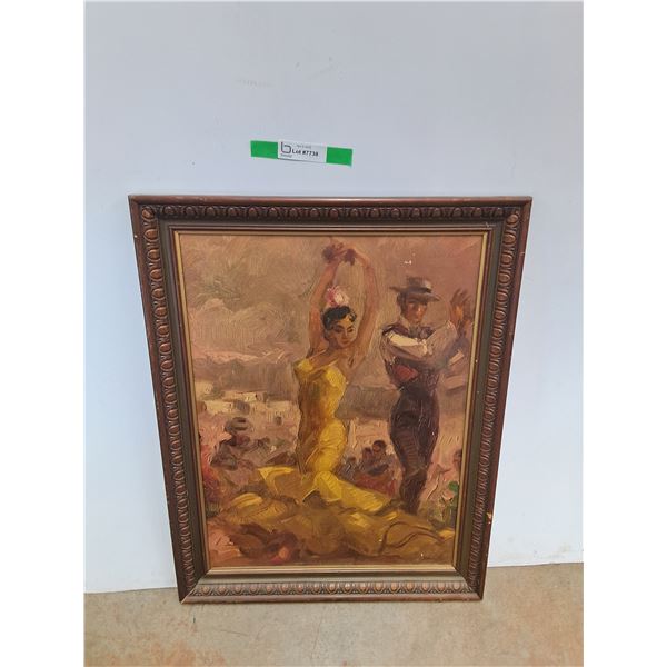 Framed Wall Art Print 30" x 22" - Spanish Bull Fighter, Cannot Ship