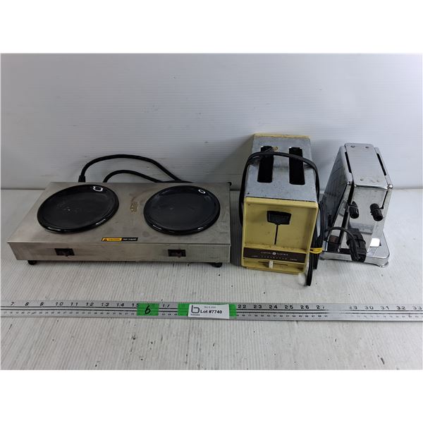 Electric Stove, Vintage Toasters - As Is, Cannot Ship