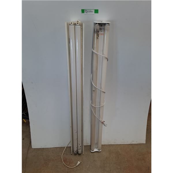 *(2) Fluorescent Light Fixtures 49" x 4" x 3", Powers On, As Is, Cannot Ship