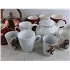 Image 4 : (2) Tea Pots, Various Mugs & Cups - Tim Hortons, Norman Rockwell, White Ceramic, Cannot Ship