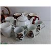 Image 5 : (2) Tea Pots, Various Mugs & Cups - Tim Hortons, Norman Rockwell, White Ceramic, Cannot Ship