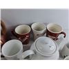 Image 6 : (2) Tea Pots, Various Mugs & Cups - Tim Hortons, Norman Rockwell, White Ceramic, Cannot Ship