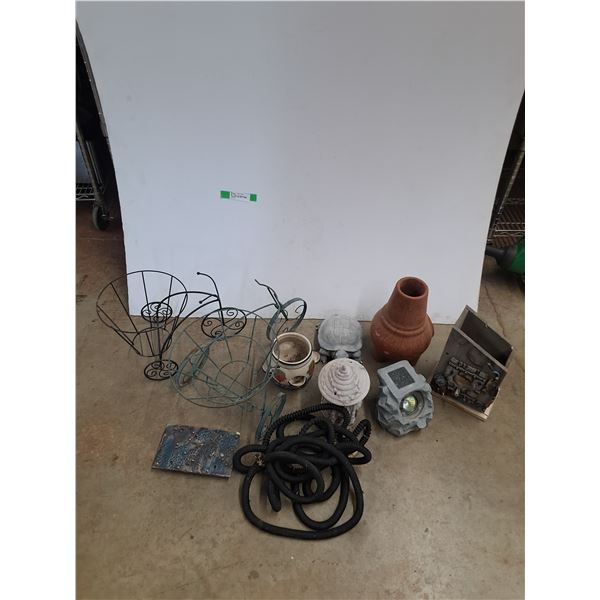 *Garden Lot - Plant Holders, Birdhouse, Hose, Misc, Cannot Ship