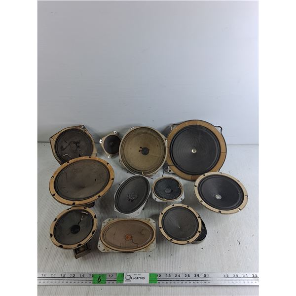 Vintage TV & Radio Speakers 3" to 9"  - As Is