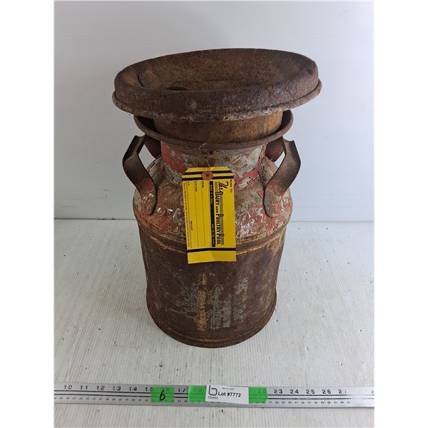 *Vintage Cream Can 18" x 3", Cannot Ship