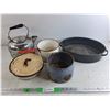 Image 1 : Metal Tea Pot, Enamel Pots, Enamel Baking Dish 14" x 10"