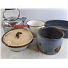 Image 3 : Metal Tea Pot, Enamel Pots, Enamel Baking Dish 14" x 10"