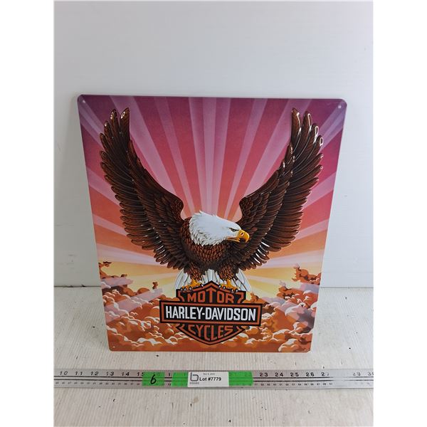 Harley Davidson Metal Wall Sign 17" x 14"
