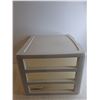 Image 3 : Sterlite 3 Drawer Plastic Storage Unit - 14" x 13" x 10.5"