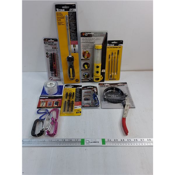 Hi-Torque Ratcheting Screwdriver,Hex Bit Socket Set,Emergency Auto Tool,Chain Oil Filter Wrench