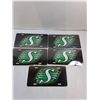 Image 2 : (5) Saskatchewan Roughrider Decorative License Plates-sealed