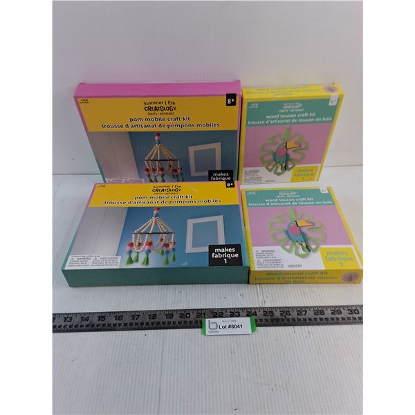 (4) Sealed Summer Creatology Craft Kits (Mobiles & Toucans)