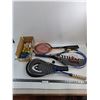 Image 1 : Racquets: 5-Badminton, 1-Wilson Tennis, 1-Head Squash, 2-Covers, Birds, Ladder Balls, Squash Ball