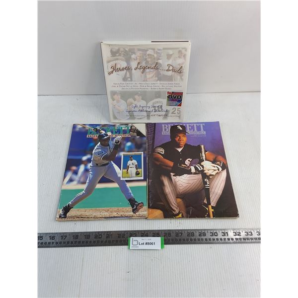 (2) 1990's Beckett MLB Magazines, "Heroes, Legends...Dads" Book