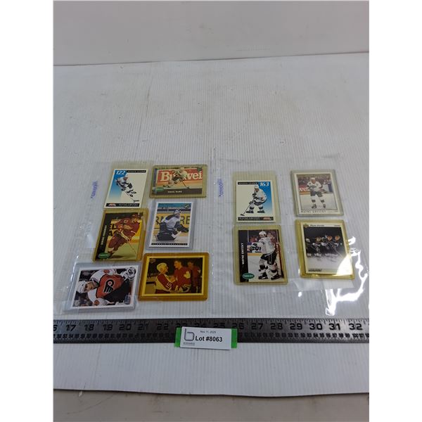 (10) Assorted Brand NHL Collector Cards (Gretzky, Bure, Lindros) - Authenticity Not Guaranteed