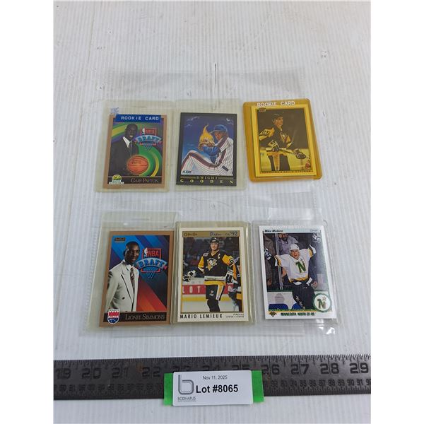 (6) Assorted Brand Collector Cards (Gooden, Mario, Modano) - Authenticity Not Guaranteed