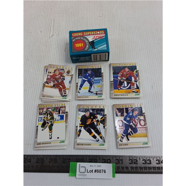 Pack of Score 1991 NHL "Young Superstars" Collector Cards - Authenticity Not Guaranteed