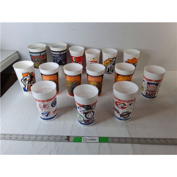(15) Plastic Souvenir Cups- Sega, Barcelona 1992 Olympics, American Chopper