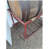 Image 3 : ** Wine Wooden Cedar Barrels on Metal Stands - Stand: 37" x 24" x 26 - CANNOT SHIP