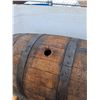 Image 3 : ** Wine Wooden Cedar Barrels on Metal Stands - Stand: 37" x 24" x 26 - CANNOT SHIP