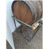Image 4 : ** Wine Wooden Cedar Barrels on Metal Stands - Stand: 37" x 24" x 26 - CANNOT SHIP