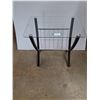 Image 1 : *Black Metal Table With Glass Top - 24" x 16" x 24"