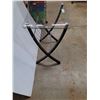 Image 2 : *Black Metal Table With Glass Top - 24" x 16" x 24"