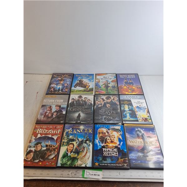 (12) DVDs - Family Movies