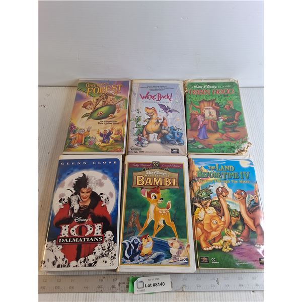 (6) VHS Movies - Kids