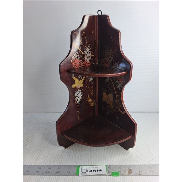 Folding Corner Shelf -  Table Top Or Wall Mount 15 "