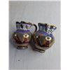 Image 3 : (2) Vintage Italian Hand Painted Ceramic Creamers 3"/ Vintage Italian Pottery Vase 3"