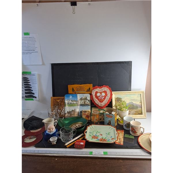 Assorted Glassware/ Pictures/ Tins/ Misc