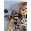 Image 6 : Pots/ Old Food Tins/ Match Boxes/ Thermometer/ Misc.