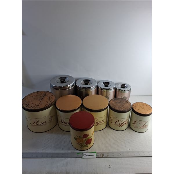(2) Vintage Kitchen Canister Sets