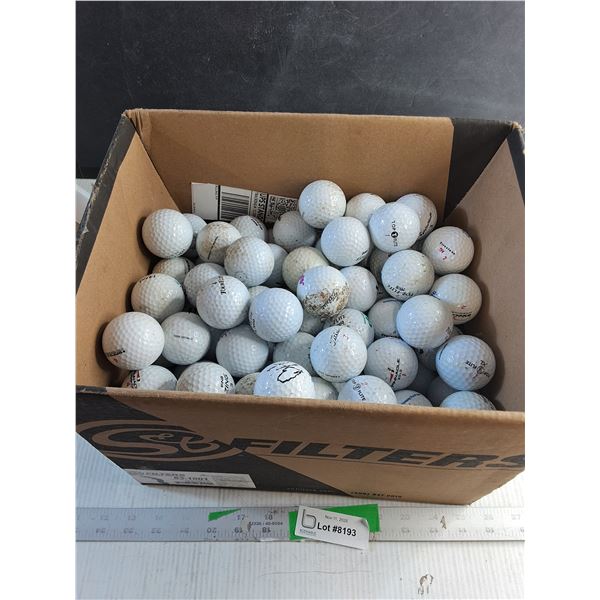 Box Of Assorted Golf Balls (Box Is 12.5" x 10" x 9.5")