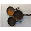 Image 2 : (3) 6.5" Cast Iron Frying Pans
