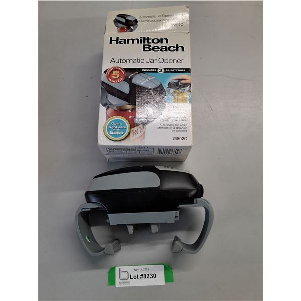 Hamilton Beach Automatic Jar Opener - As Is