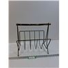 Image 1 : Vintage MCM Metal Magazine Rack - 14" x 15" x 10"