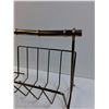 Image 2 : Vintage MCM Metal Magazine Rack - 14" x 15" x 10"